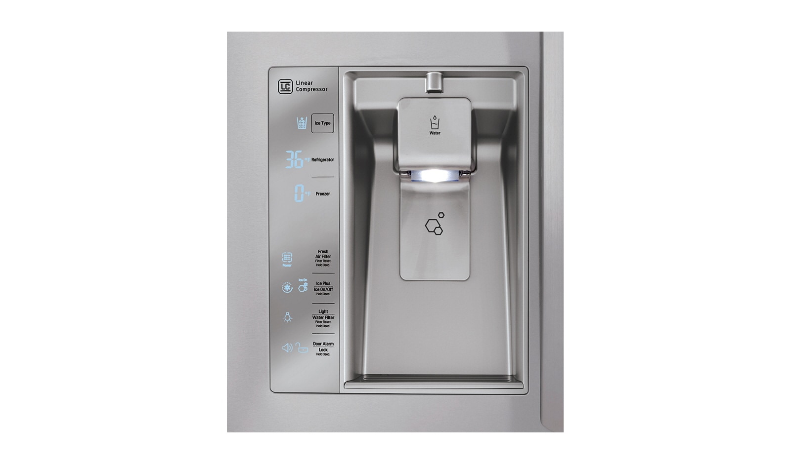 LG Réfrigérateur avec porte à deux battants à PROFONDEUR DE COMPTOIR, 36 pouces, 24 pi 3 , LFXC24726S